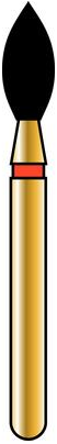 Alpen Multilayer Diamond Burs, FG, Football Pointed, # 368, 2.3 mm, Fine, Red, 5/Pk, 60031773