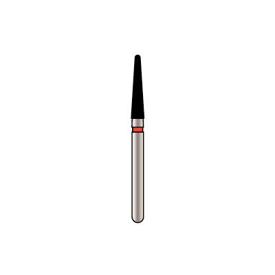 Alpen X1 Diamond Bur, FG, Tapered Round End, # 856L, 1.8 mm, Super Coarse, Black, 25/Pk, X856LSC018