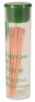 Hygenic Gutta Percha Points, Machine-Rolled, 28 mm, # 35, Green, 5 Vials of 20 Points/Pk, H01473