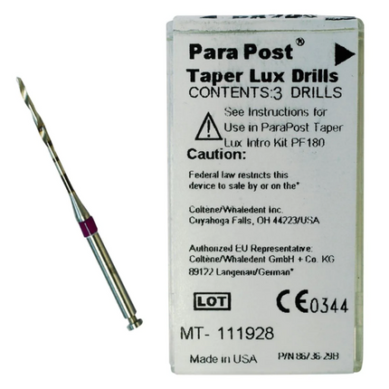 ParaPost Taper Lux Drills, Refill, # 5.5, 1.4 mm, Purple, 3/Pk, P8255