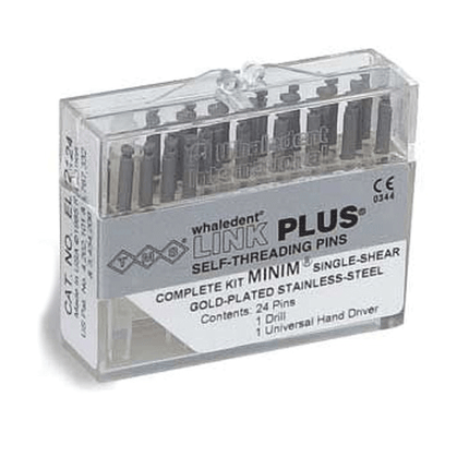 Thread Mate System Link Plus Pins, Gold-Plated Stainless Steel, Single-Shear, Regular Kit, 0.027", Silver, 1/Pk, L741