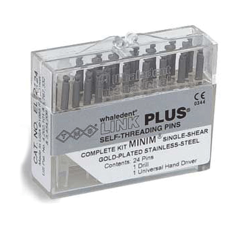 Thread Mate System Link Plus Pins, Gold-Plated Stainless Steel, Single-Shear, Regular Kit, 0.027", Silver, 1/Pk, L741