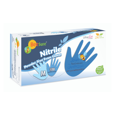 BeeSure Nitrile Glove Medium 100/Bx