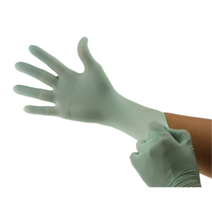 BeeSure Latex Powder-Free Exam Gloves, Small, Green, Citrus-Mint Scent, 100/Box