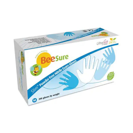 Cranberry - BeeSure SLIM Nitrile White Glove Large 200/Bx