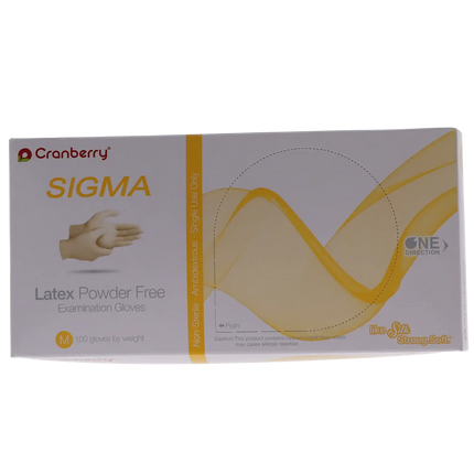 Cranberry - Cranberry Sigma PF Latex Glove Medium 100/Bx