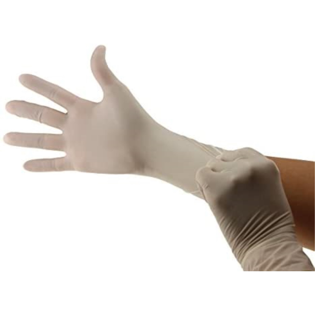 Silkcare Latex Powder-Free Examination Gloves, Extra Small, 100/Box, CR7815