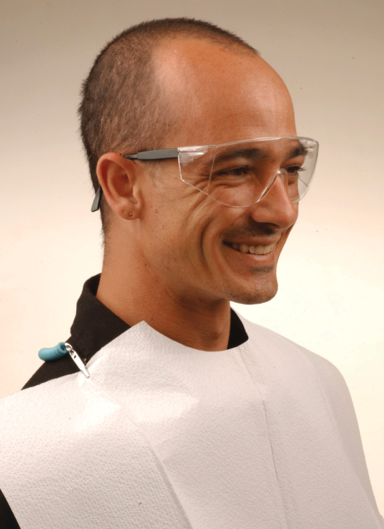 Contour Neck Bib 18x22 3+1 Ply White 400/Cs, WERUEC