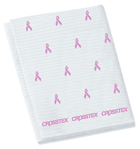 Econoback Patient Bibs, 2-Ply, 13" x 19", Pink Ribbons, 500/Pk, WEXPP
