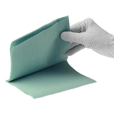 Econoback Patient Bibs, 2-Ply, 13" x 19", Yellow, 500/Pk, WEXYE