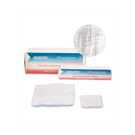 Premium Gauze Cotton-Filled Exodontia Sponges, Sterile, 8-Ply, 2" x 2", 5000/Pk, ESCC