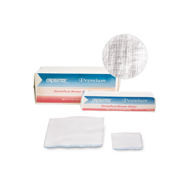 Premium Gauze Cotton-Filled Exodontia Sponges, Sterile, 8-Ply, 2" x 2", 5000/Pk, ESCC