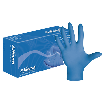 Alasta 200 Nitrile Exam Gloves, Powder-Free, Small, 200/Box, ALS200S