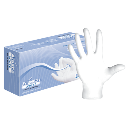 Alasta White PF Nitrile Glove M 100/Bx