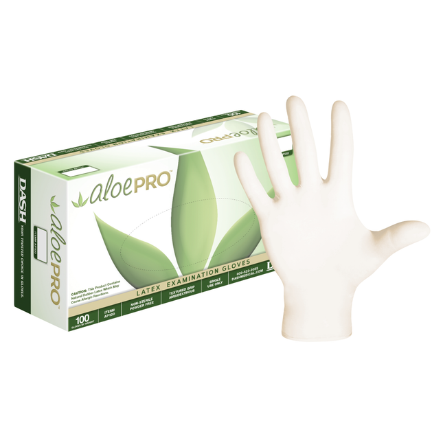 AloePro Synthetic Exam Gloves, Powder-Free, Latex, Small, 100/Box, AP100S
