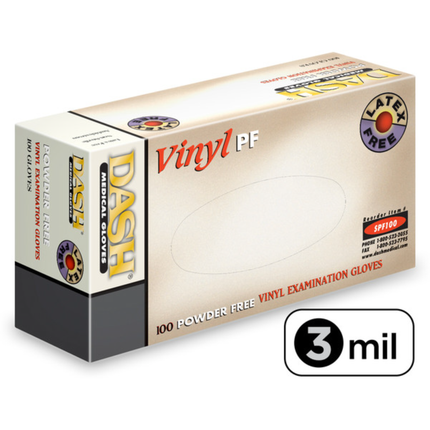 Vinyl Exam Gloves, Powder-Free, Extra Large, 100/Box, SPF100XL