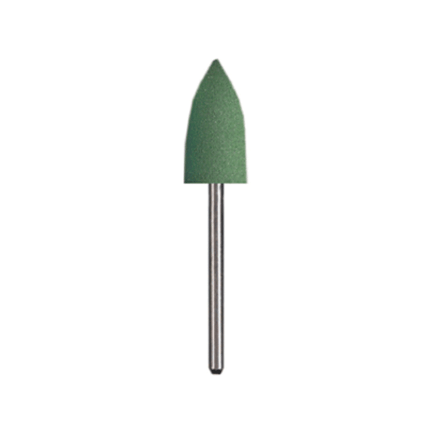 Classic Midget Polishers, Rubber, FG, Flame, # 138, Coarse, Green, 12/Pk