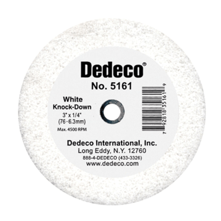 Knock-Down Lathe Wheel, 3" x 1/4", White, 1/Pk