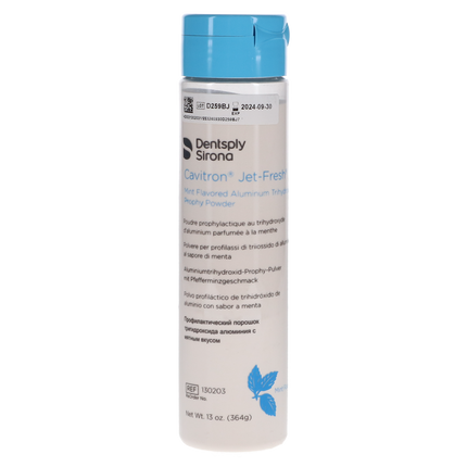 Jet-Fresh Prophy Powder, 364 g, Sodium-Free, Fine, Mint, Bottle, 130203