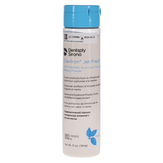 Jet-Fresh Prophy Powder, 364 g, Sodium-Free, Fine, Mint, Bottle, 130203
