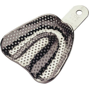 Coe Nickel-Plated Metal Perforated Complete Denture Impression Trays, # 64, Upper, 1/Pk, 260641