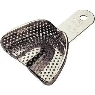 GC America #14 Extra Small (pedo) Upper Full-Arch Nickel-Plated Perforated Impression Tray. #260141