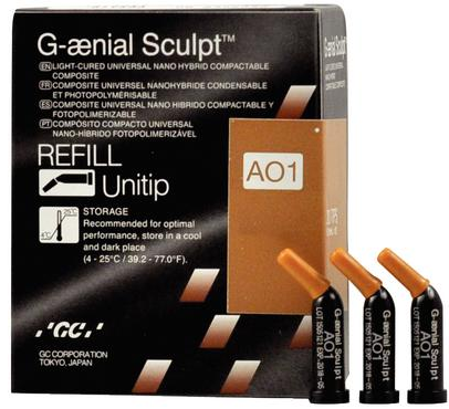 G-aenial Sculpt Universal Composite, Unitip Refill, 0.16 ml, AO1, 10/Pk, 009178
