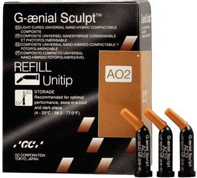 G-aenial Sculpt Universal Composite, Unitip Refill, 0.16 ml, AO2, 10/Pk, 009179