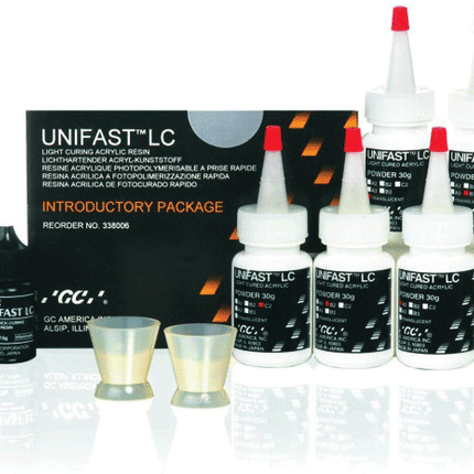Unifast LC Light-Curing Acrylic Resin, Powder Refill, 50 g, A2, 1/Pk