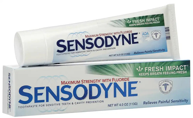 Sensodyne Extra Whitening Toothpaste, Trial Size. 0.8 oz. tube, 12/pkg, 3 pkg/cs (36 tubes total)