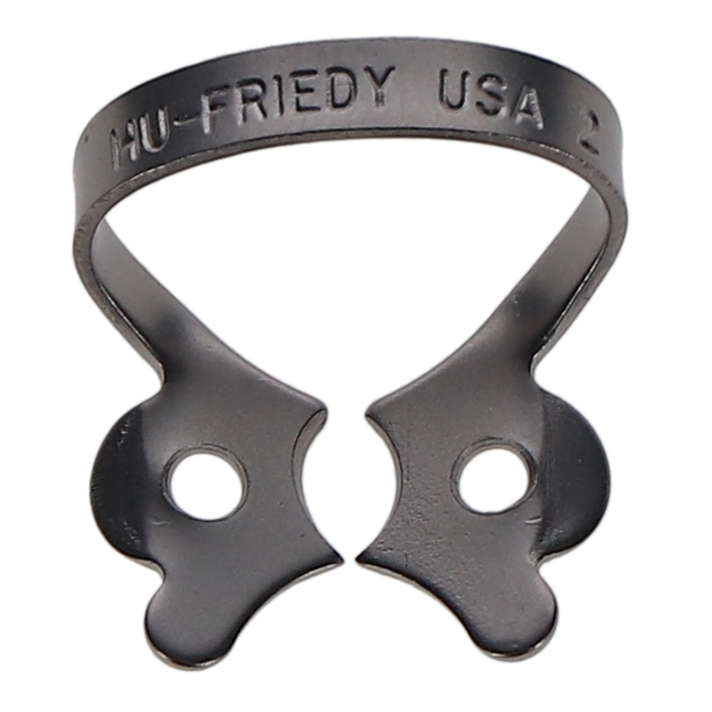 Rubber Dam Clamp, # 2, Premolars, Satin Steel, 1/Pk, RDCM2