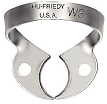 Rubber Dam Clamp, # W3, Small Lower Molars, Satin Steel, 1/Pk, RDCMW3