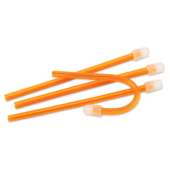 Colorflex Total-Comfort Soft Tip Aspirators Orange W/clear End 100/bag. Patented Comfort , 7019116-ORA