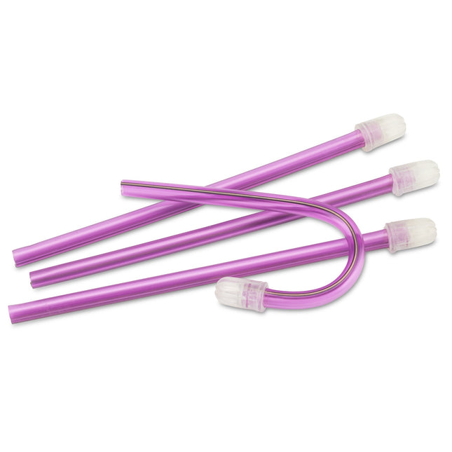 Colorflex Total-Comfort Soft Tip Aspirators Purple W/clear End 100/bag. Patented Comfort , 7019116-PUR
