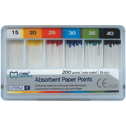 Absorbent Paper Points, Sterile, Bulk Pack, Coarse, 200/Pk