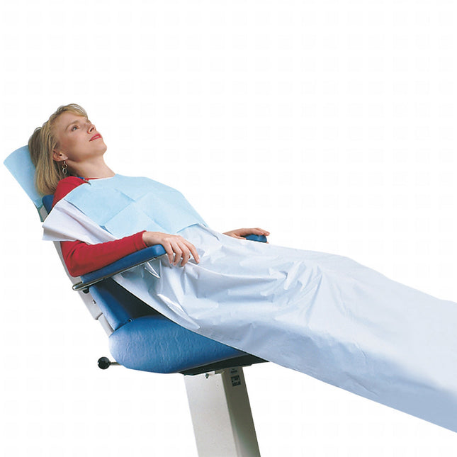 White Polyethylene Patient Drapes 36" X 48" 400 Sheets Folded Once In A 18" Wide Roll, 705611