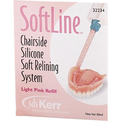 SoftLine Relining Material, Cartridge Refill, 50 ml, Light Pink, 1/Pk, 32234