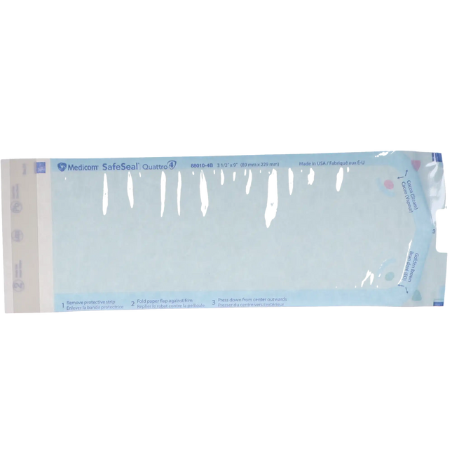 Medicom - SafeSeal Quattro Pouch Bulk 3.5x9 500/Bx