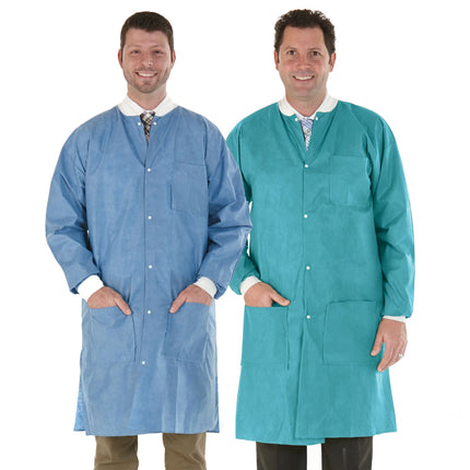 Medicom - SafeWear Hi-Perform Lab Coat Tropical Teal Large 12/Pk