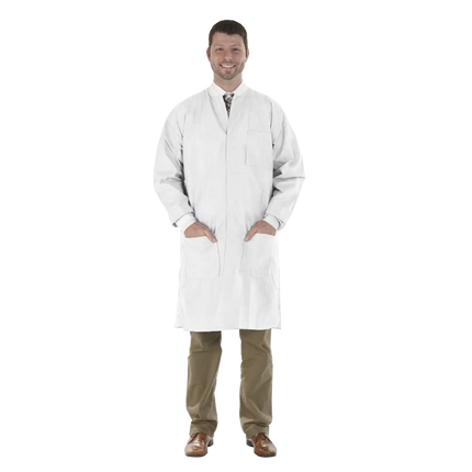Medicom - SafeWear Hi-Perform Lab Coat White Large 12/Pk