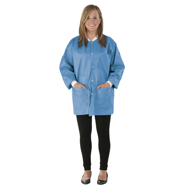 SafeWear Disposable Hipster Jacket, Small, Deep Blue, 12/Pk, 8101-A