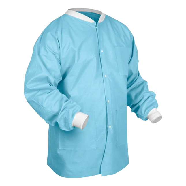 SafeWear Disposable Hipster Jacket, Medium, Soft Blue, 12/Pk, 8104-B