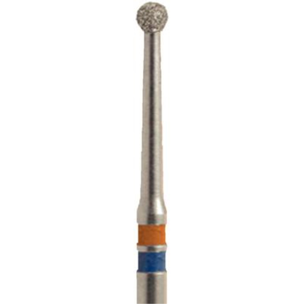 Zirconia Diamond Bur, FG, Long Neck Round, # 801-014M, 1.4 mm, Medium, Blue, 5/Pk, Z801L-014-FG