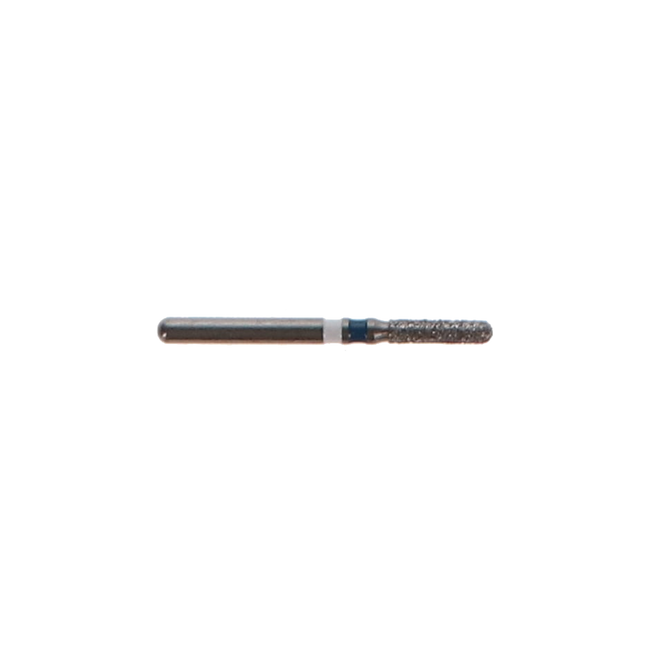 Zirconia Diamond Bur, FG, Round End Cylinder, # 838-014M, 1.4 mm, Medium, Blue, 5/Pk, Z838L-014-FG