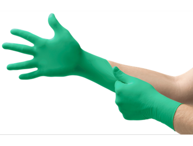 Neogard C52 Chloroprene Gloves, Powder-Free, Large, Green, 100/Box, C523