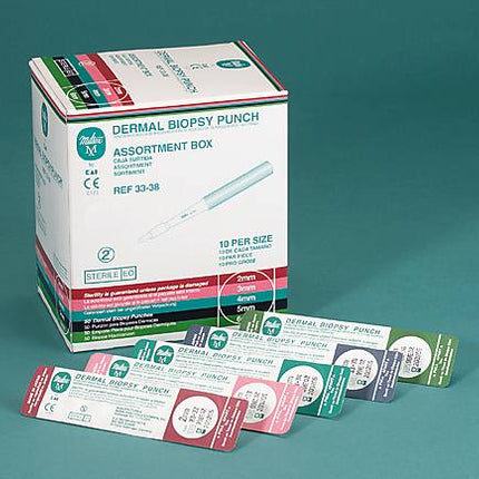 Keyes Disposable Biopsy Punches, Sterile, Assorted, 50/Pk