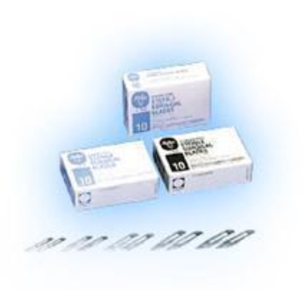Stainless-Steel Surgeon Blades, Sterile, # 10, 100/Pk, 4-310