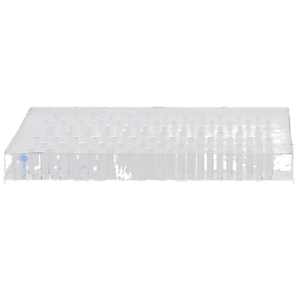 Plexiglass Bur Block, 100-Hole, FG/RA Combo, Clear, 1/Pk, 1516E-COMBO