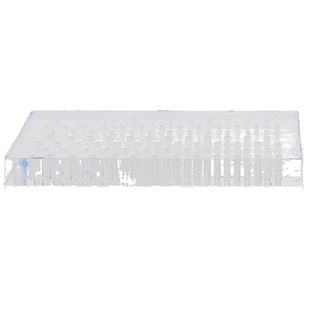 Plexiglass Bur Block, 100-Hole, FG/RA Combo, Clear, 1/Pk, 1516E-COMBO