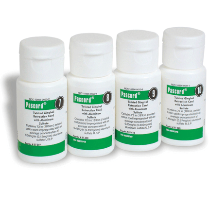 Pascord Retraction Cord, with Aluminum Sulfate, 72", Ultra Thin, # 7, 1/Pk, 07-597